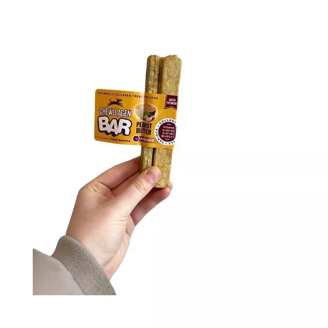 Skanėstas šunims riešutų sviesto skonio kolageno pagaliukai, S, 3 vnt.