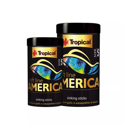 Tropical Soft Line America S maistas visaėdėms ir mėsėdėms Amerikos žuvims, minkštas 100 ml