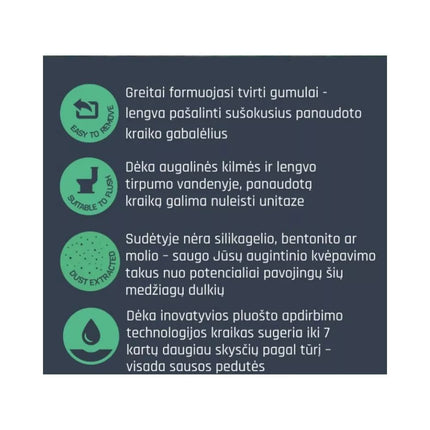 Sušokantis vienmečių augalų pluošto kraikas naminiams gyvūnėliams, 5 l