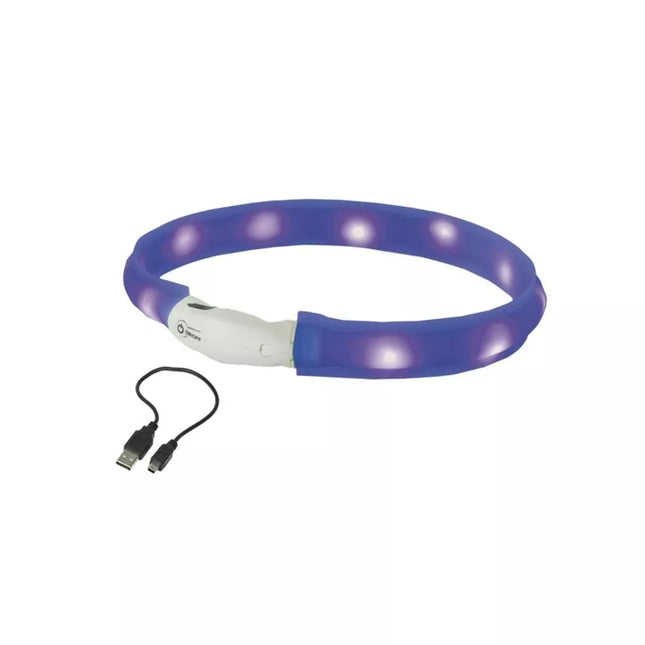 Šviečiantis antkaklis Visible M, mėlynas, 25 mm, 55 cm