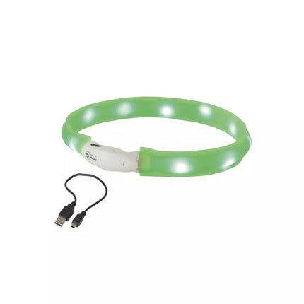 Šviečiantis antkaklis Visible M, žalias, 25 mm, 55 cm