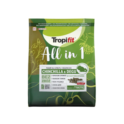 Tropifit All in 1 Chinchilla&Degu pašaras šinšiloms ir degu, 500 g