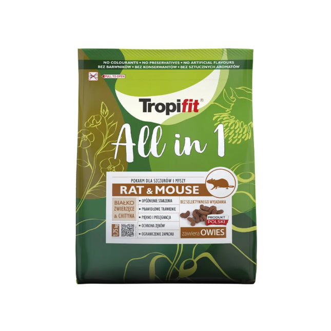 Tropifit All in 1 Rat&Mouse pašaras žiurkėms ir pelėms, 500 g