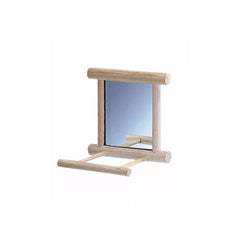 Žaislas paukščiams veidrodėlis su lakta, 10x10 cm