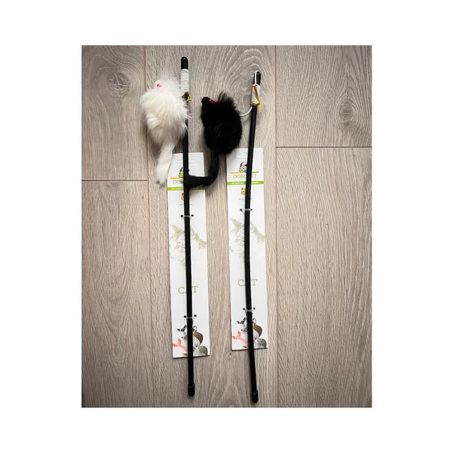 Žaislas katėms meškerė, 49 cm