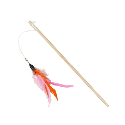Žaislas katėms meškerė su plunsknomis, 40+60 cm