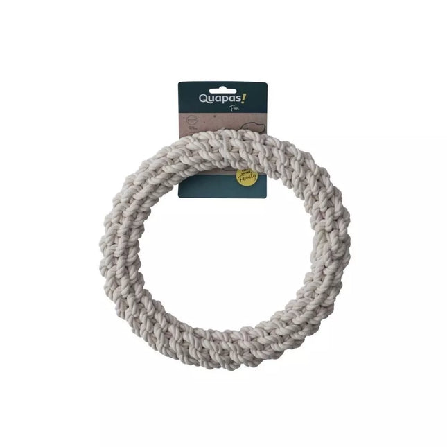 Quapas! Žaislas šunims iš natūralios virvės, žiedas, XXL, 40 cm